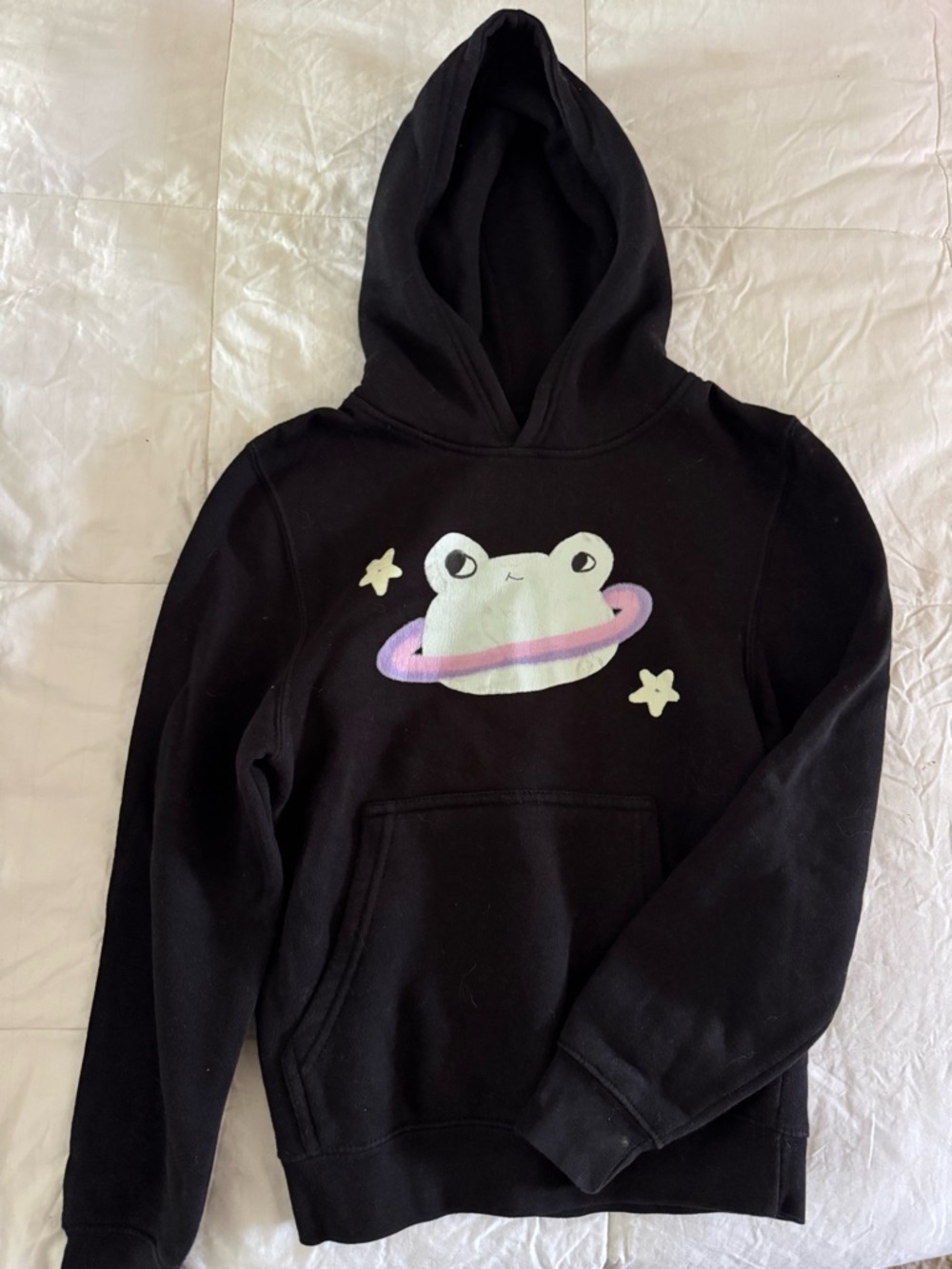 Small-shop “eggsammyclub” fleece hoodie